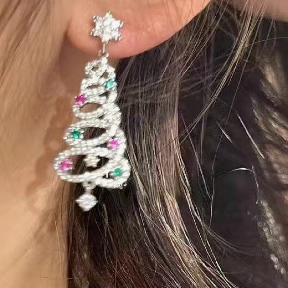 πHOLIDAY TREESπ²π² BEAUTIFUL TREES MADE OF METAL ALLOY EMBELLISHED BY ZIRCON - Picture 4 of 4